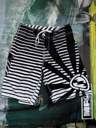 Monochrome Lines Andy Irons-era boardshort reference in black / white
